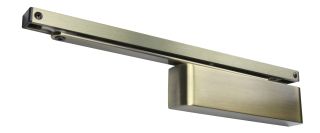 TS.11204.SR.2.ABAB - Rutland Size 2-4 Slide Arm Cam Action Door Closer c/w Semi Radius Cover - Antique Brass