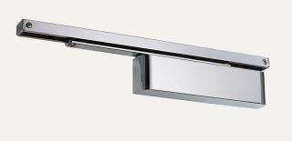 TS.11204.SR.2.PNPPNP - Rutland Size 2-4 Slide Arm Cam Action Door Closer c/w Semi Radius Cover - Polished Nickel
