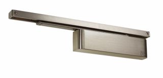 TS.11204.SR.2.SNPSNP - Rutland Size 2-4 Slide Arm Cam Action Door Closer c/w Semi Radius Cover - Satin Nickel