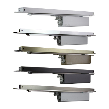 Click Here To Enlarge This Photo Of ITS.11204.2.5.PVD - Rutland Size 2-4 Concealed Cam Action Door Closer c/w SA Connector Bar - Polished Brass