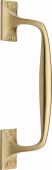 V1150 253-SB Heritage Brass Door Pull Handle Cranked Design 10" Satin Brass Finish