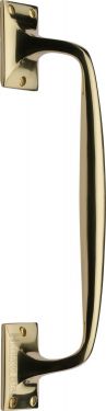 Click Here To Enlarge This Photo Of V1150 310-PB Heritage Brass Door Pull Handle Cranked Design 12" Polished Brass Finish