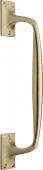 V1150 310-SB Heritage Brass Door Pull Handle Cranked Design 12" Satin Brass Finish