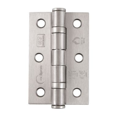 Click Here To Enlarge This Photo Of Eclipse 14098 Grade 7 Satin Nickel (Mild Steel) Ball Bearing Hinges 76 x 51 x 2mm