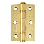 Eclipse 14096 Grade 7 Satin Brass (Mild Steel) Ball Bearing Hinges 76 x 51 x 2mm