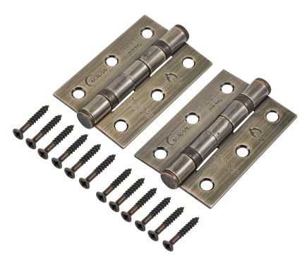 Click Here To Enlarge This Photo Of Eclipse 14097 Grade 7 Antique Bronze (Mild Steel) Ball Bearing Hinges 76 x 51 x 2mm