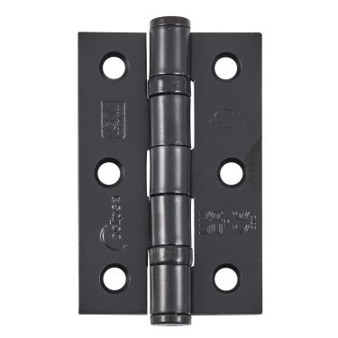 Click Here To Enlarge This Photo Of Eclipse 14100 Grade 7 Matt Black (Mild Steel) Ball Bearing Hinges 76 x 51 x 2mm