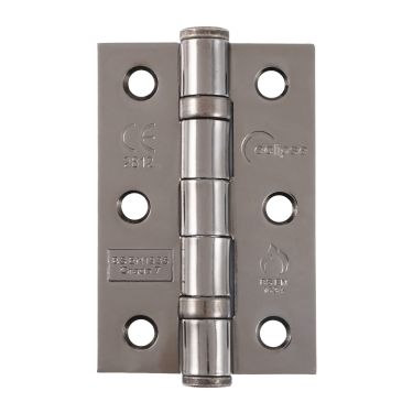 Click Here To Enlarge This Photo Of Eclipse 14099 Grade 7 Polished Black Nickel (Mild Steel) Ball Bearing Hinges 76 x 51 x 2mm