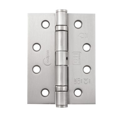Click Here To Enlarge This Photo Of Eclipse 14877 Grade 11 Satin Nickel (Mild Steel) Ball Bearing Hinges 102 x 76 x 2.7mm