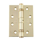 Eclipse 14933 Grade 11 Polished Brass (Mild Steel) Ball Bearing Hinges 102 x 76 x 2.7mm