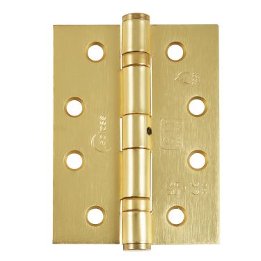 Click Here To Enlarge This Photo Of Eclipse 14878 Grade 11 Satin Brass (Mild Steel) Ball Bearing Hinges 102 x 76 x 2.7mm