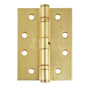 Eclipse 14878 Grade 11 Satin Brass (Mild Steel) Ball Bearing Hinges 102 x 76 x 2.7mm