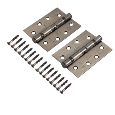 Click Here To Enlarge This Photo Of Eclipse 14110 Grade 11 Antique Bronze (Mild Steel) Ball Bearing Hinges 102 x 76 x 2.7mm