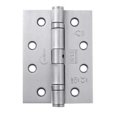 Click Here To Enlarge This Photo Of Eclipse PK975 Grade 13 Satin Chrome (Mild Steel) Ball Bearing Hinges 102 x 76 x 2.7mm (Pack of 3)