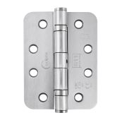 Eclipse 14104 Grade 11 Satin Chrome (Mild Steel) Ball Bearing Radius Corner Hinges 102 x 76 x 2.7mm