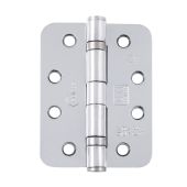 Eclipse 14105 Grade 11 Polished Chrome (Mild Steel) Ball Bearing Radius Corner Hinges 102 x 76 x 2.7mm