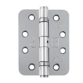 Eclipse 14205 Grade 13 Polished Chrome (Mild Steel) Ball Bearing Radius Corner Hinges 102 x 76 x 2.7mm