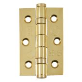 Eclipse 14885 Grade 7 Polished Brass (Stainless Steel) Ball Bearing Hinges 76 x 51 x 2mm