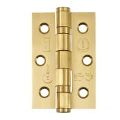 Eclipse 14852SBP Grade 7 Satin Brass (Stainless Steel) Ball Bearing Hinges 76 x 51 x 2mm