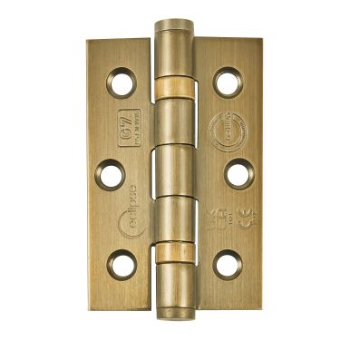 Click Here To Enlarge This Photo Of Eclipse 14852MAB Grade 7 Matt Antique Brass (Stainless Steel) Ball Bearing Hinges 76 x 51 x 2mm