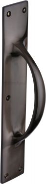 Click Here To Enlarge This Photo Of V1155-MB Heritage Brass Door Pull Handle on Plate Matt Bronze Finish