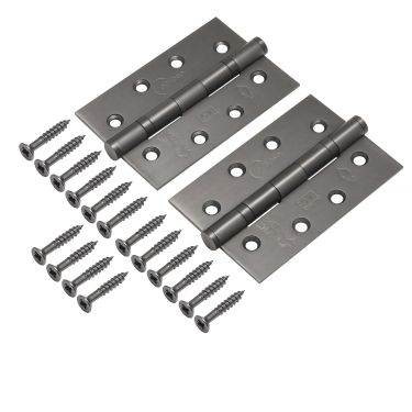 Click Here To Enlarge This Photo Of Eclipse 14341DBZ Grade 7 Dark Bronze (Stainless Steel) Slim Knuckle Ball Bearing Hinges 102 x 67 x 2mm