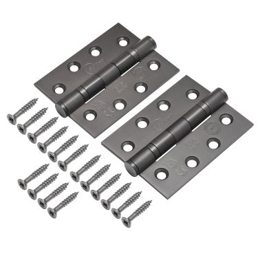 Click Here To Enlarge This Photo Of Eclipse 14854DBZ Grade 13 Dark Bronze (Stainless Steel) Ball Bearing Hinges 102 x 76 x 3mm