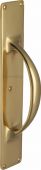 V1155-PB Heritage Brass Door Pull Handle on Plate Polished Brass Finish