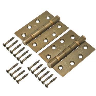 Click Here To Enlarge This Photo Of Eclipse 14854MAB Grade 13 Matt Antique Brass (Stainless Steel) Ball Bearing Hinges 102 x 76 x 3mm