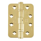Eclipse 14879 Grade 13 Polished Brass (Stainless Steel) Ball Bearing Radius Corner Hinges 102 x 76 x 3mm