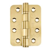 Eclipse 14869SBP Grade 13 Satin Brass (Stainless Steel) Ball Bearing Radius Corner Hinges 102 x 76 x 3mm