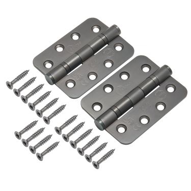 Click Here To Enlarge This Photo Of Eclipse 14869DBZ Grade 13 Dark Bronze (Stainless Steel) Ball Bearing Radius Corner Hinges 102 x 76 x 3mm