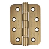 Eclipse 14869MAB Grade 13 Matt Antique Brass (Stainless Steel) Ball Bearing Radius Corner Hinges 102 x 76 x 3mm
