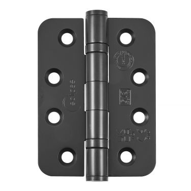 Click Here To Enlarge This Photo Of Eclipse 14869BLK Grade 13 Matt Black (Stainless Steel) Ball Bearing Radius Corner Hinges 102 x 76 x 3mm