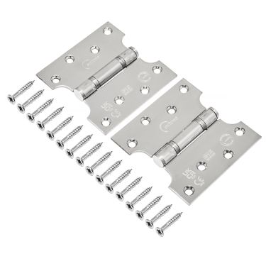 Click Here To Enlarge This Photo Of Eclipse 14990 Grade 13 Polished Stainless Steel Parliament Hinges 102 x 51 x 102mm