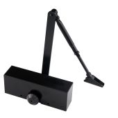Eclipse 28779 Fixed Size 3 Overhead Door Closer with Matt Black Cover & Arm