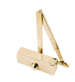 Eclipse 28781 Fixed Size 3 Overhead Door Closer with Polished Brass Cover & Arm