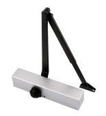 Eclipse 28987 Size 2-4 CE Certified Overhead Door Closer with Silver Square Cover & Black Arm