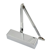 Eclipse 28988 Size 2-4 CE Certified Overhead Door Closer with Polished Chrome Radius Cover & Arm