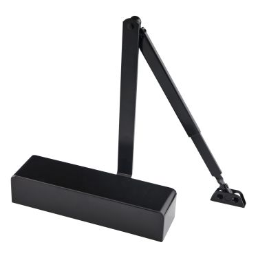 Click Here To Enlarge This Photo Of Eclipse 28979 Size 2-4 CE Certified Overhead Door Closer with Matt Black Radius Cover & Arm