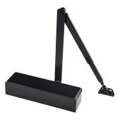 Eclipse 28979 Size 2-4 CE Certified Overhead Door Closer with Matt Black Radius Cover & Arm