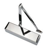 Eclipse 28990 Size 3-6 CE Certified Heavy Duty Overhead Door Closer with Backcheck & Delayed Action - Polished Chrome