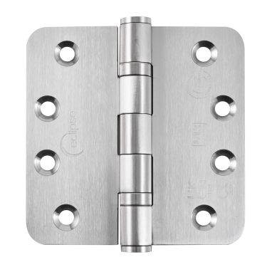 Click Here To Enlarge This Photo Of Eclipse 14801 Grade 13 Satin Stainless Steel Ball Bearing Radius Corner Hinges 102 x 102 x 3mm