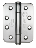 Eclipse 14333 Grade 14 Polished Stainless Steel (SS304) Concealed Bearing Radius Hinges 102 x 76 x 3mm