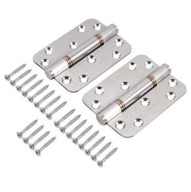 Click Here To Enlarge This Photo Of Eclipse 14931 Grade 14 Satin Stainless Steel Insignia Thrust Bearing Radius Hinges 102 x 76 x 3mm