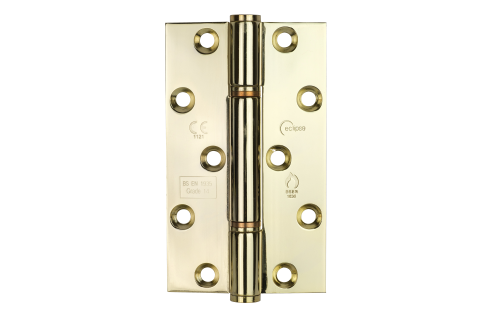 Click Here To Enlarge This Photo Of Eclipse 14109 Grade 14 Polished Brass Insignia Thrust Bearing Hinges 127 x 76 x 3mm