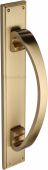 V1162-SB Heritage Brass Door Pull Handle on Plate Satin Brass Finish