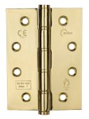 Eclipse 14886 Grade 7 Polished Brass Washered Hinges 102 x 76 x 2mm