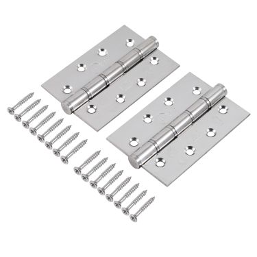 Click Here To Enlarge This Photo Of Eclipse 14909 Grade 7 Polished Stainless Steel Washered Hinges 102 x 67 x 2.5mm