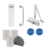 Eclipse 24471 Contractors Passage Way Non-Locking Fire Door Pack (FD30/60) Aluminium